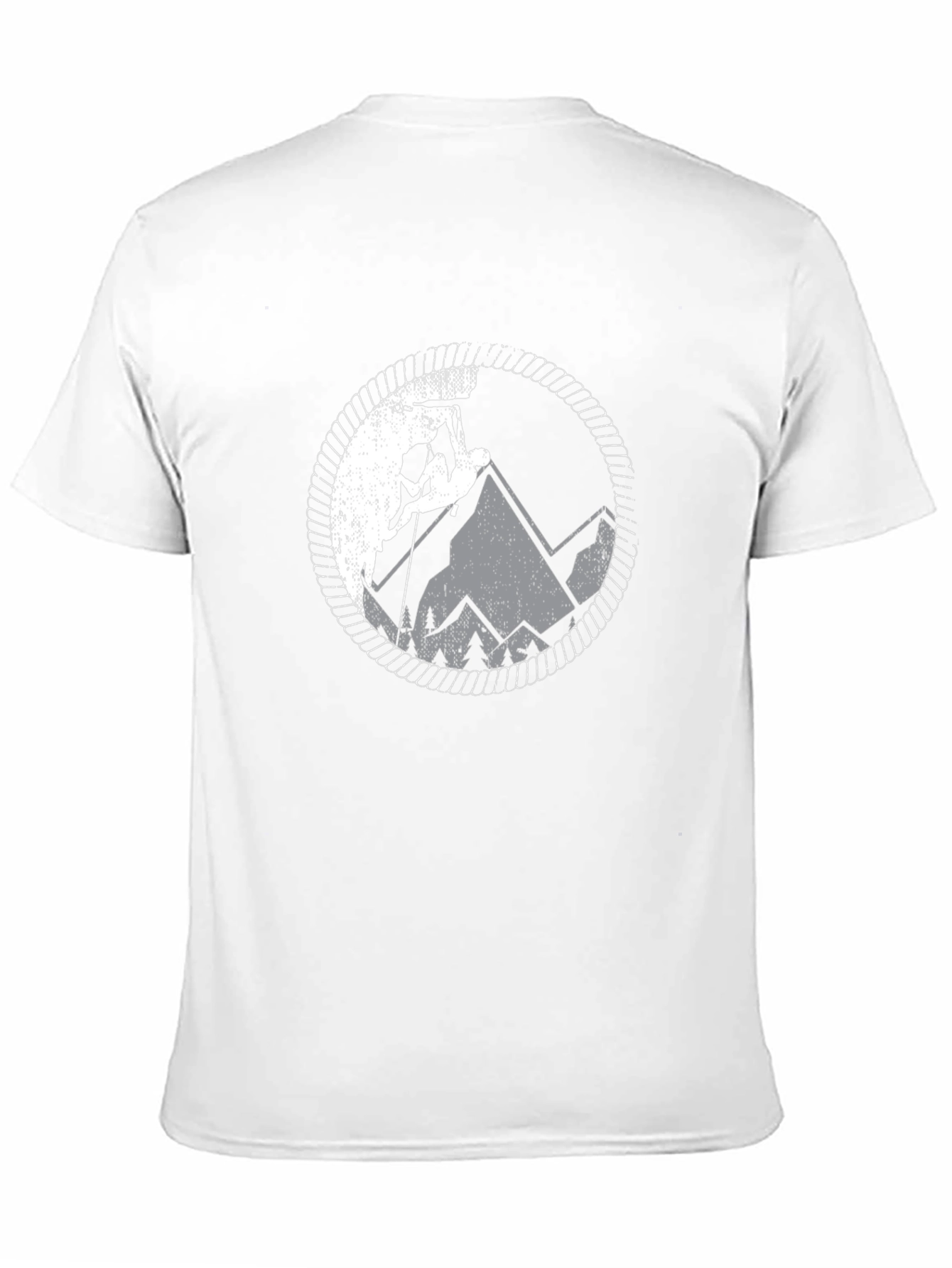 Climbing Mountain Graphic Tee - Black Cotton T-Shirt