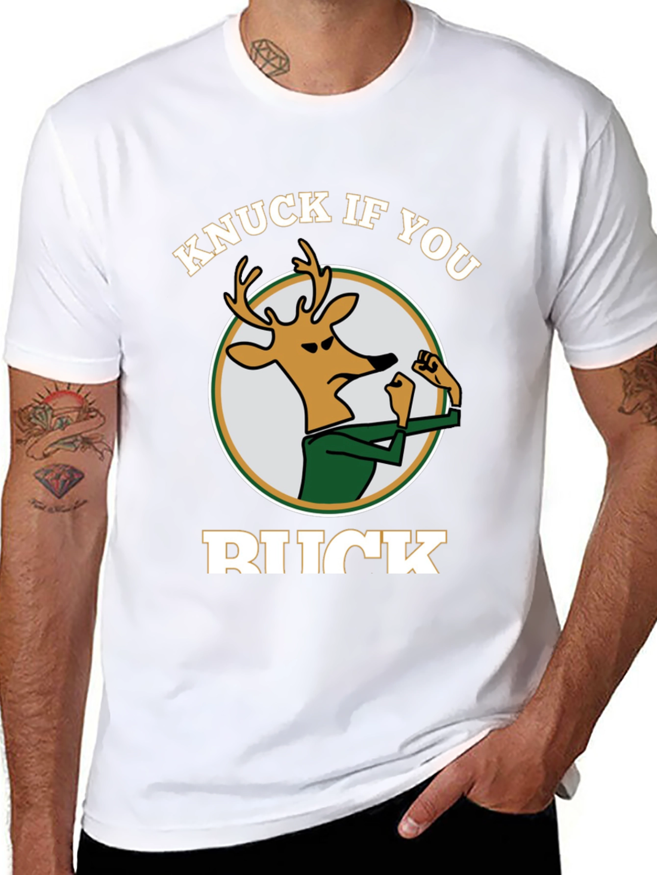 Knuck If You Buck Graphic Tee - Black Cotton