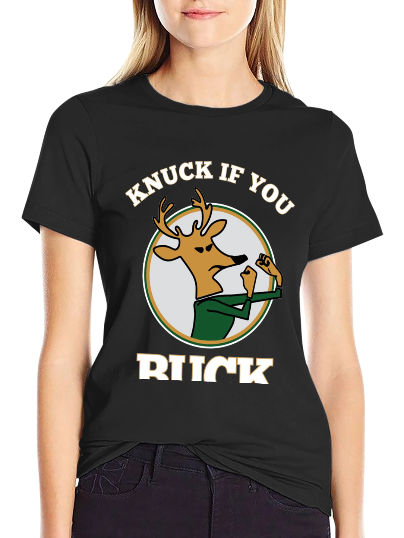 Knuck If You Buck Graphic Tee - Black Cotton