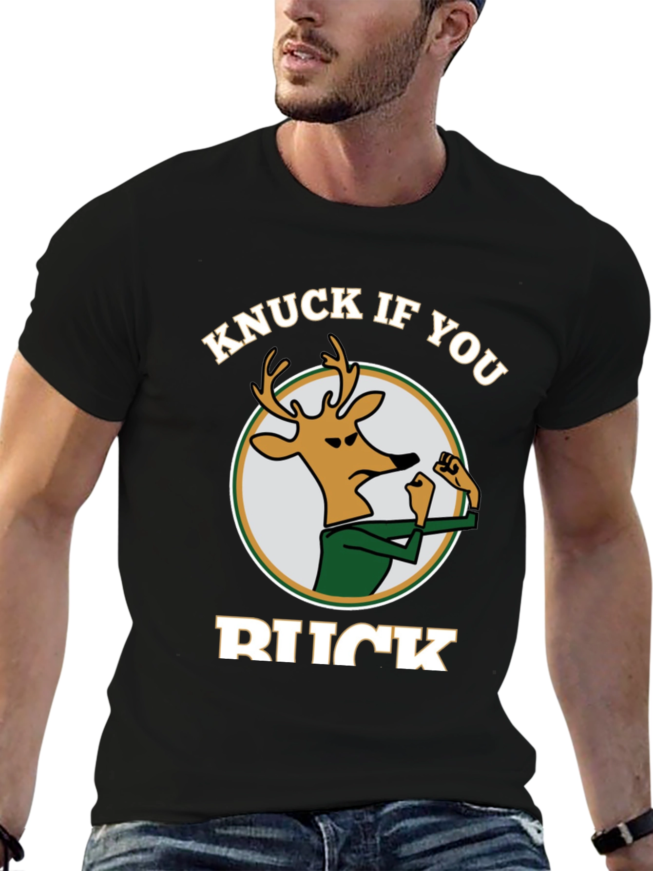 Knuck If You Buck Graphic Tee - Black Cotton