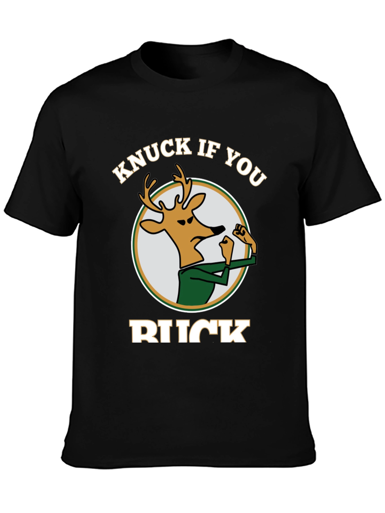 Knuck If You Buck Graphic Tee - Black Cotton