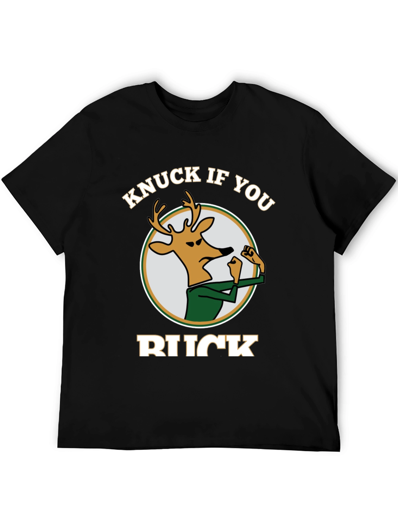 Knuck If You Buck Graphic Tee - Black Cotton