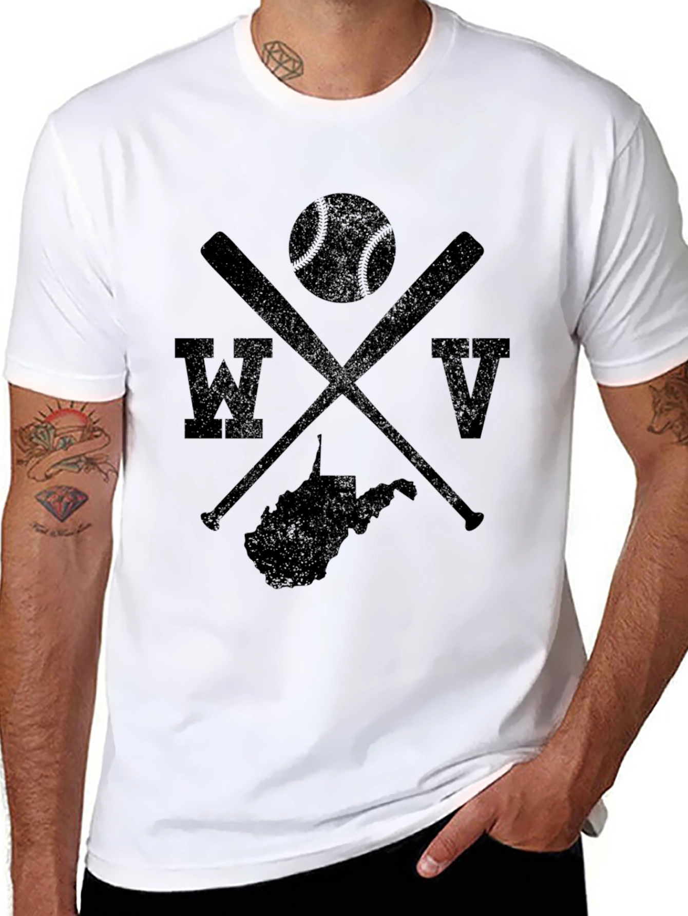 WV Baseball Tee - West Virginia Pride!