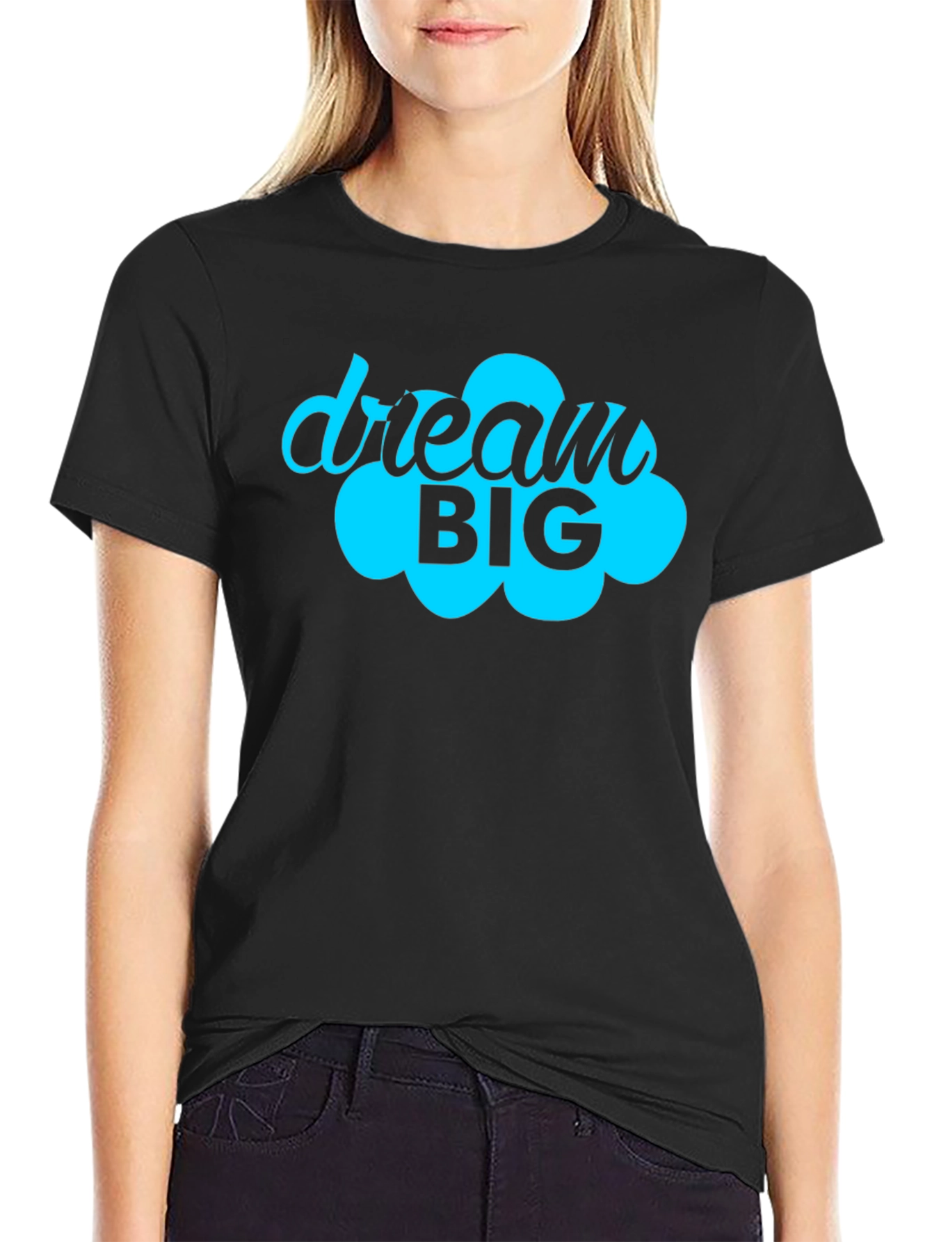 Dream Big Graphic Tee - Motivational Black T-Shirt