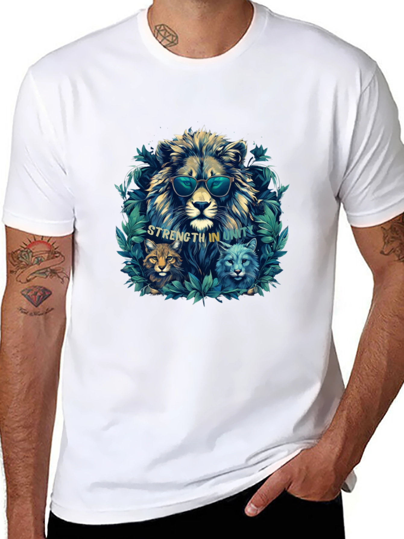 Strength In Unity Lion Graphic Tee