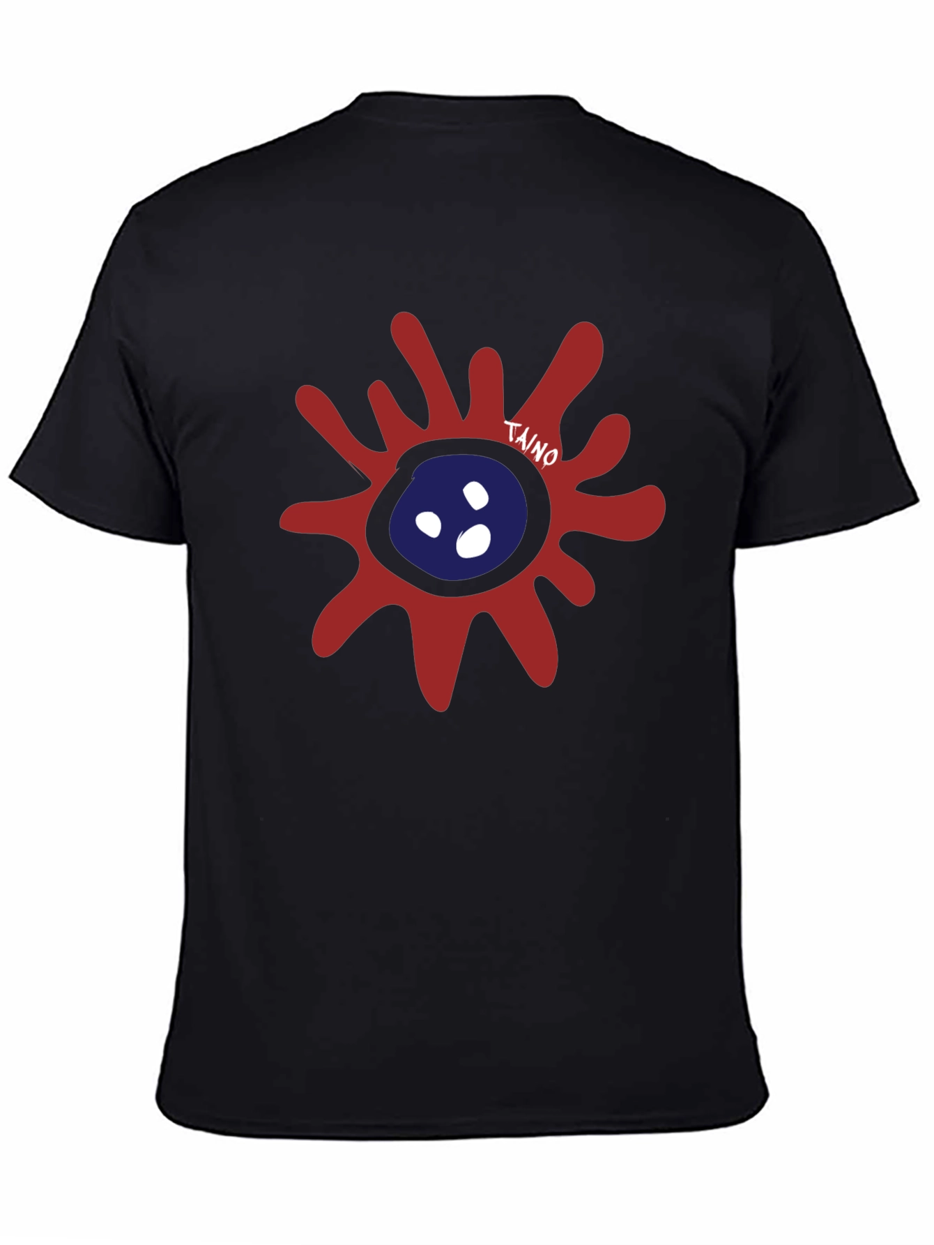 Taino Sun Graphic T-Shirt - Black Casual Tee