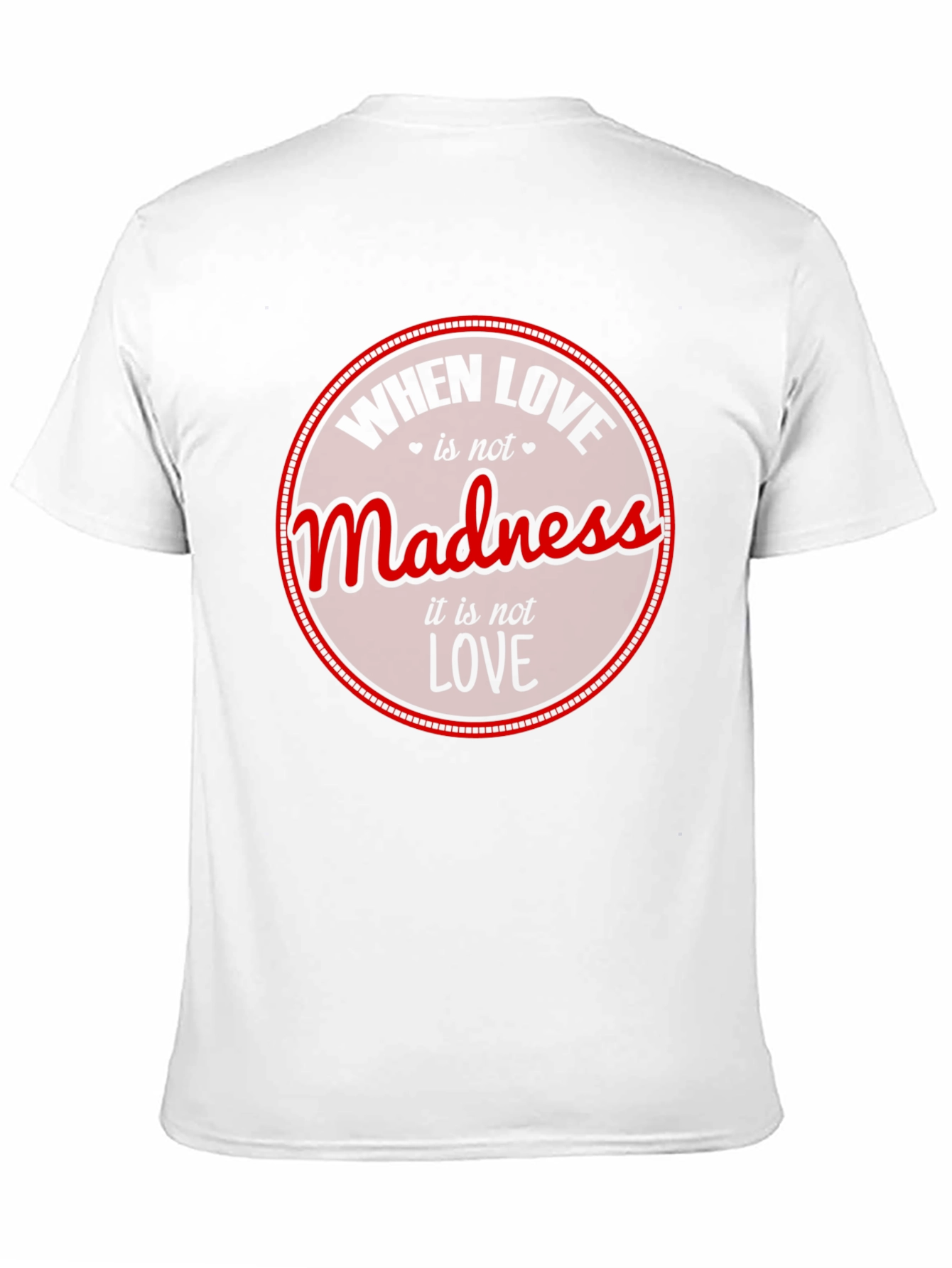 Madness is Just for Love Mens Black T-Shirt