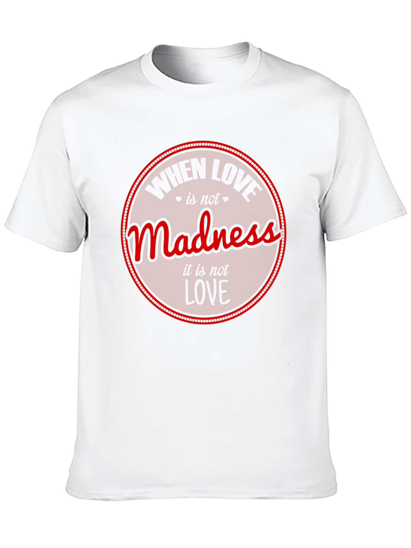 Madness is Just for Love Mens Black T-Shirt