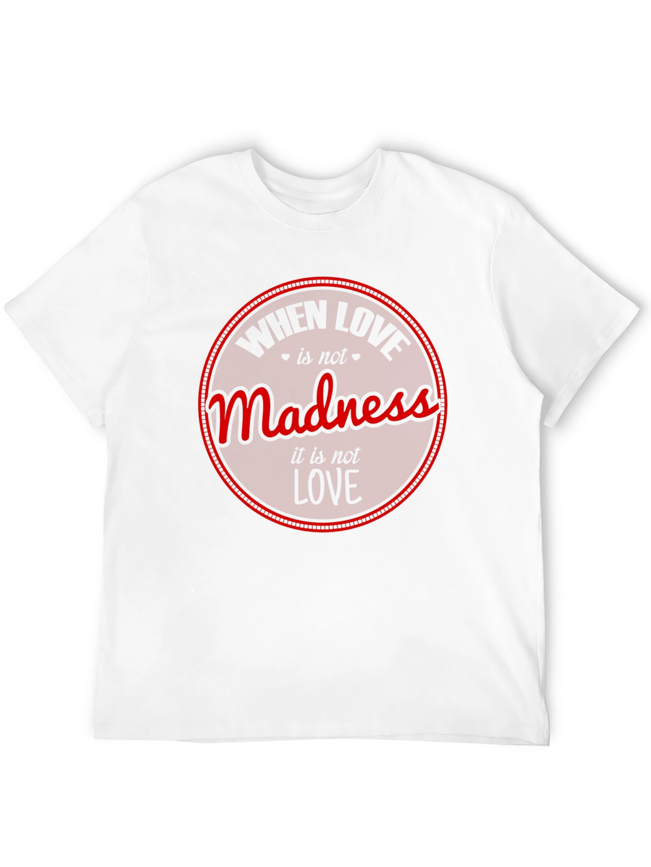 Madness is Just for Love Mens Black T-Shirt