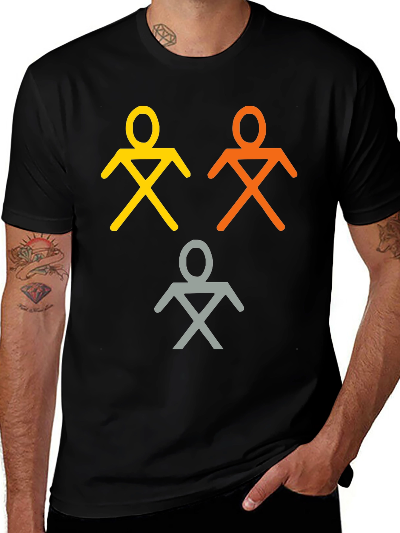 Abstract Stick Figure T-Shirt