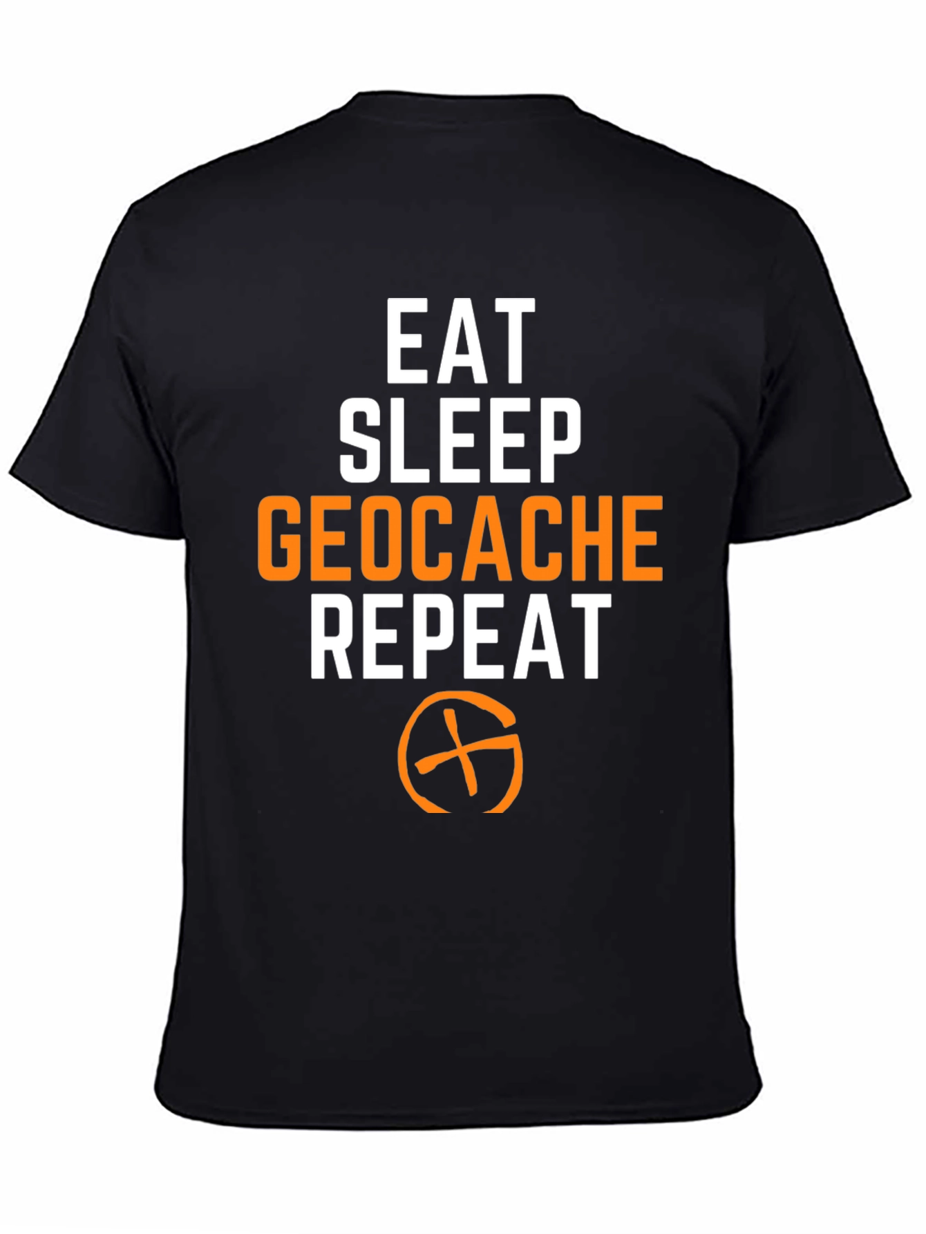 Eat Sleep Geocache Repeat T-Shirt - Black