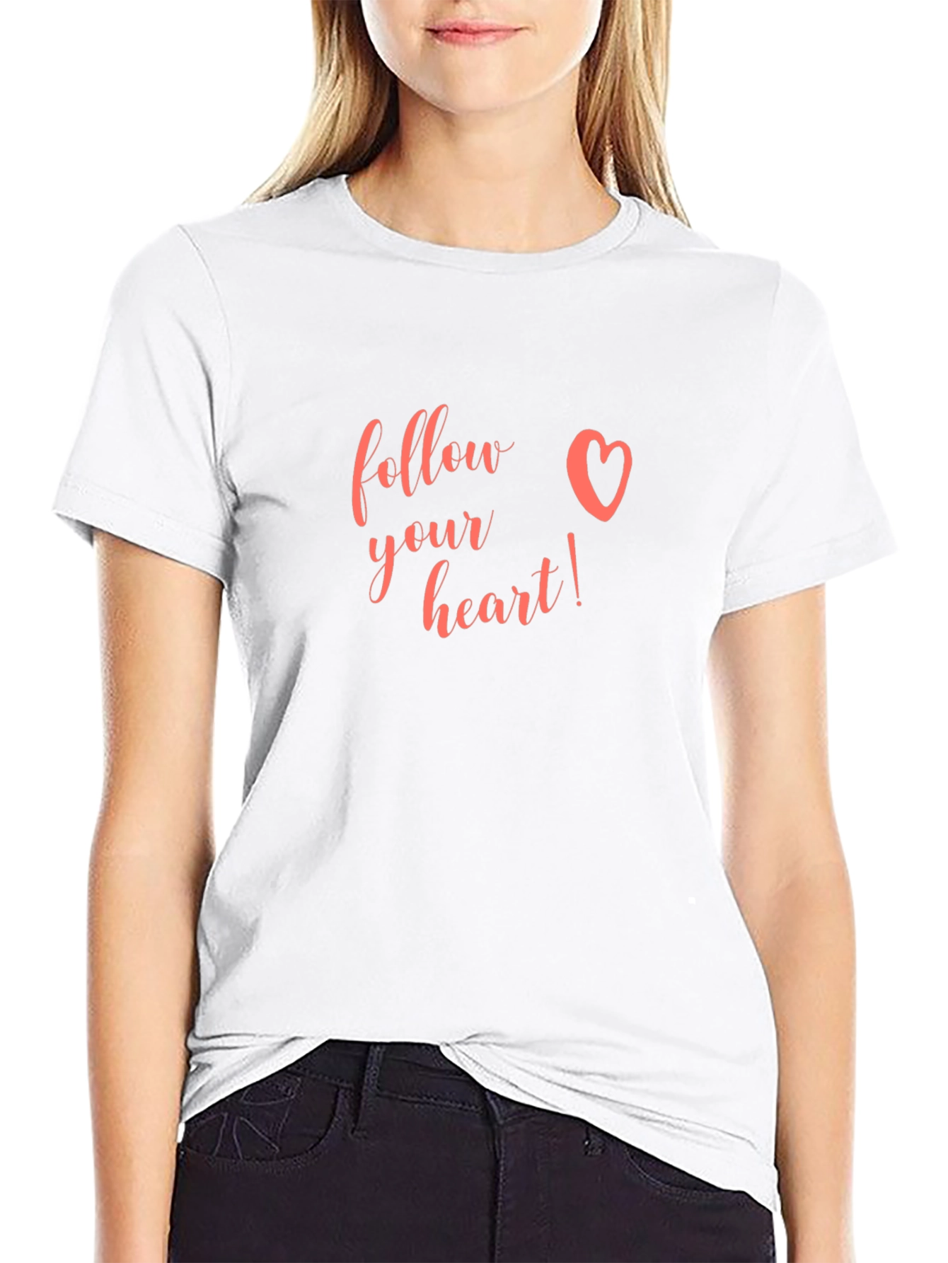 Follow Your Heart Graphic Tee - Black Casual Shirt