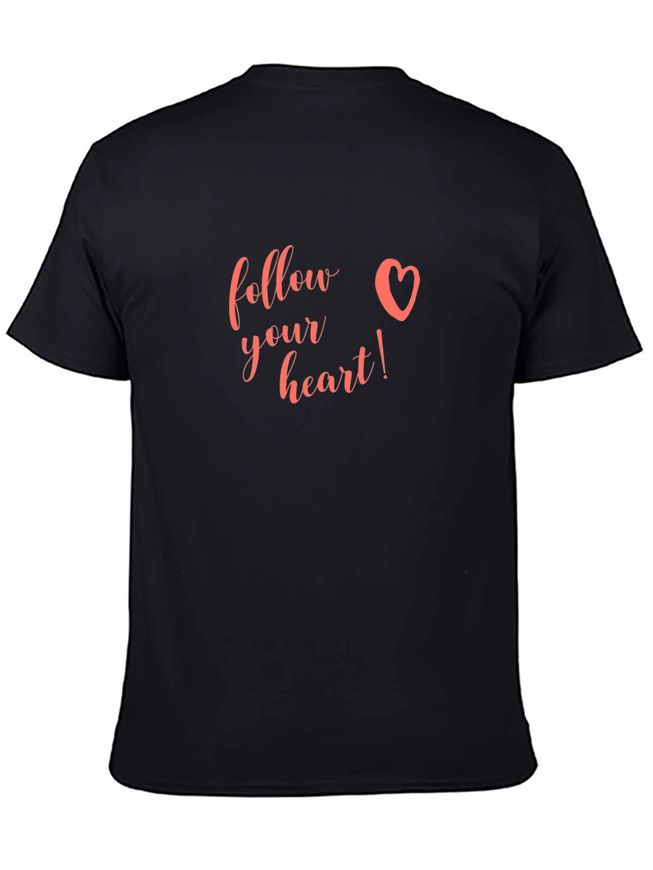 Follow Your Heart Graphic Tee - Black Casual Shirt