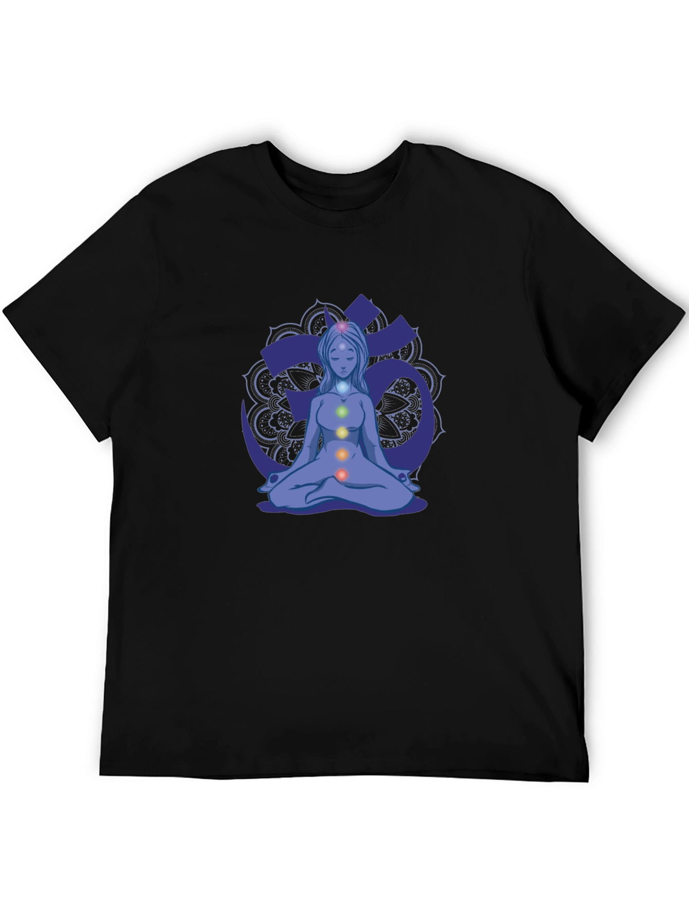 Chakra Meditation Graphic Tee - Black