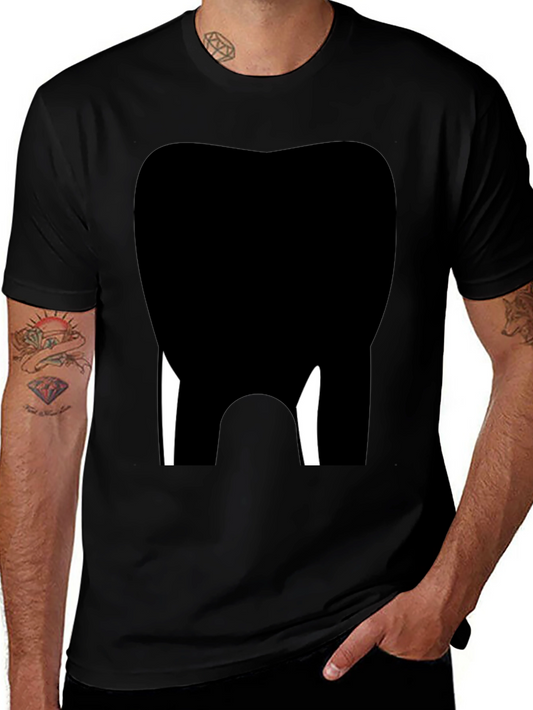 Dental Tooth Graphic Tee - Black Cotton Comfort