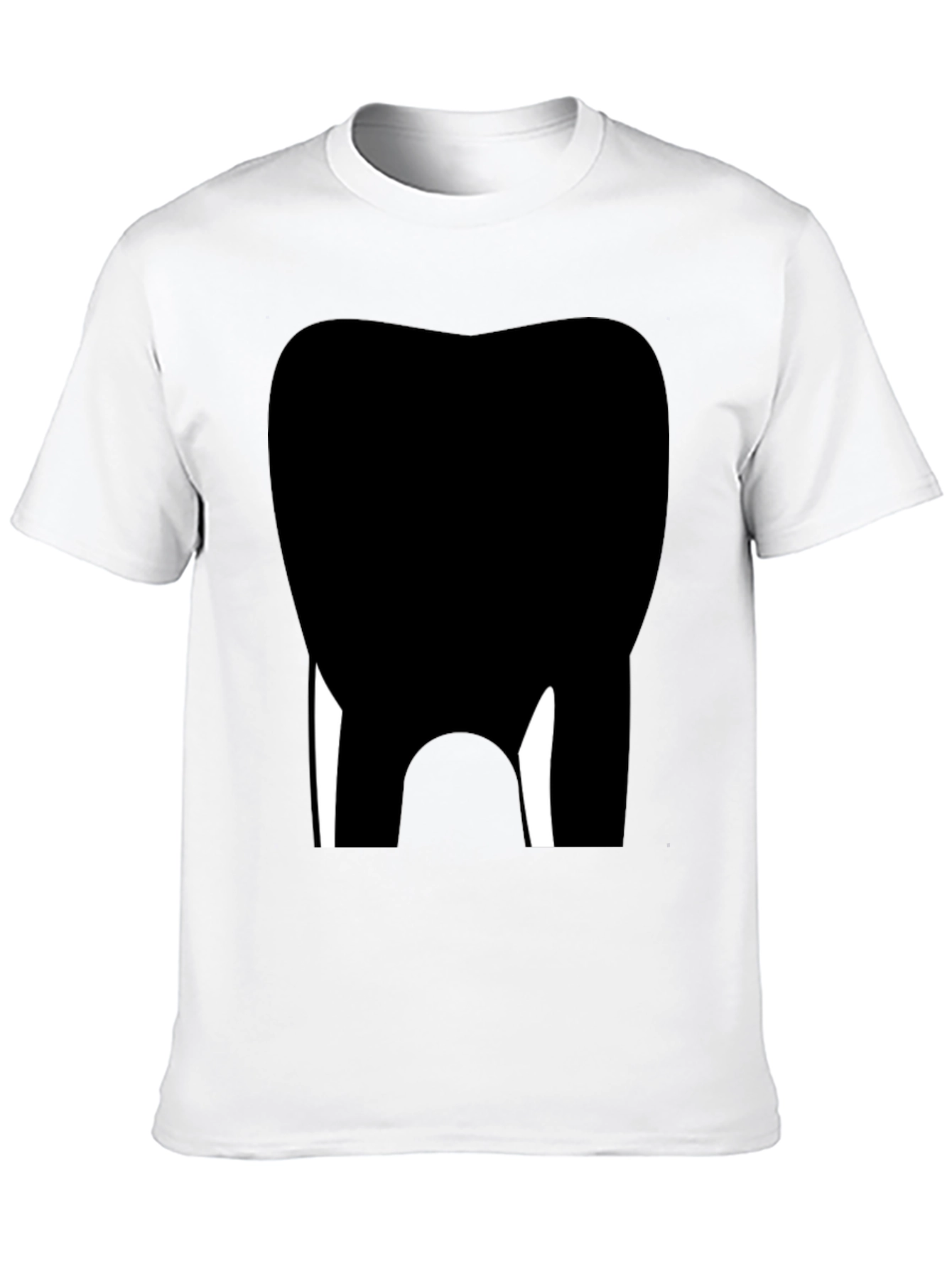 Dental Tooth Graphic Tee - Black Cotton Comfort