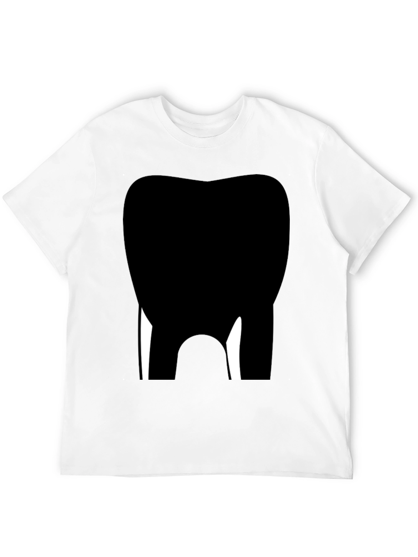 Dental Tooth Graphic Tee - Black Cotton Comfort