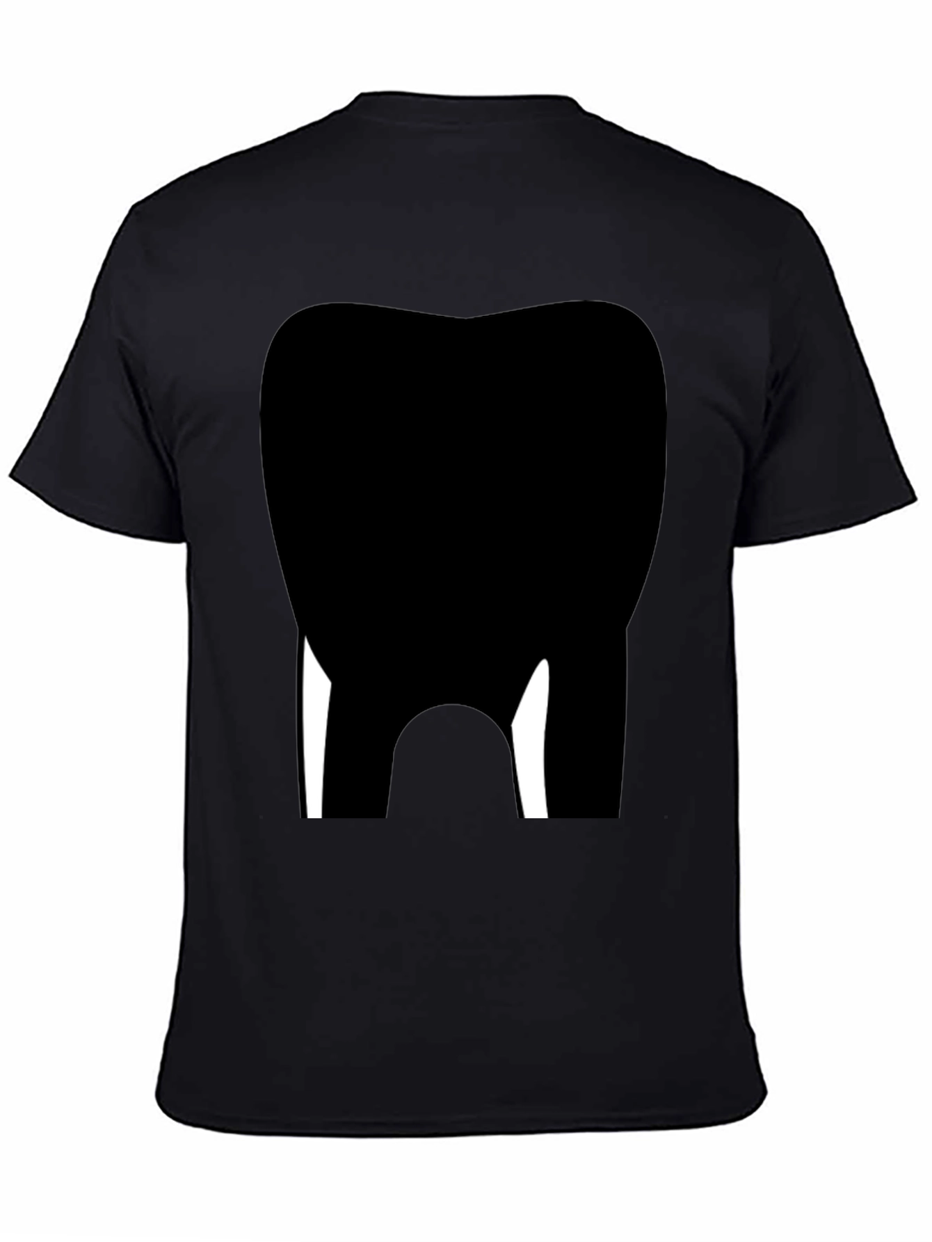 Dental Tooth Graphic Tee - Black Cotton Comfort