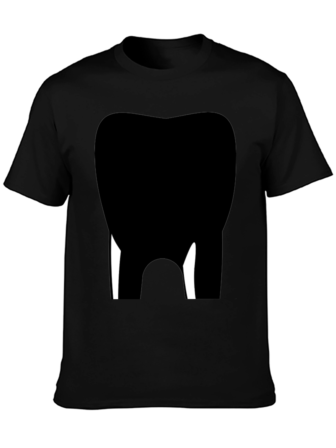 Dental Tooth Graphic Tee - Black Cotton Comfort