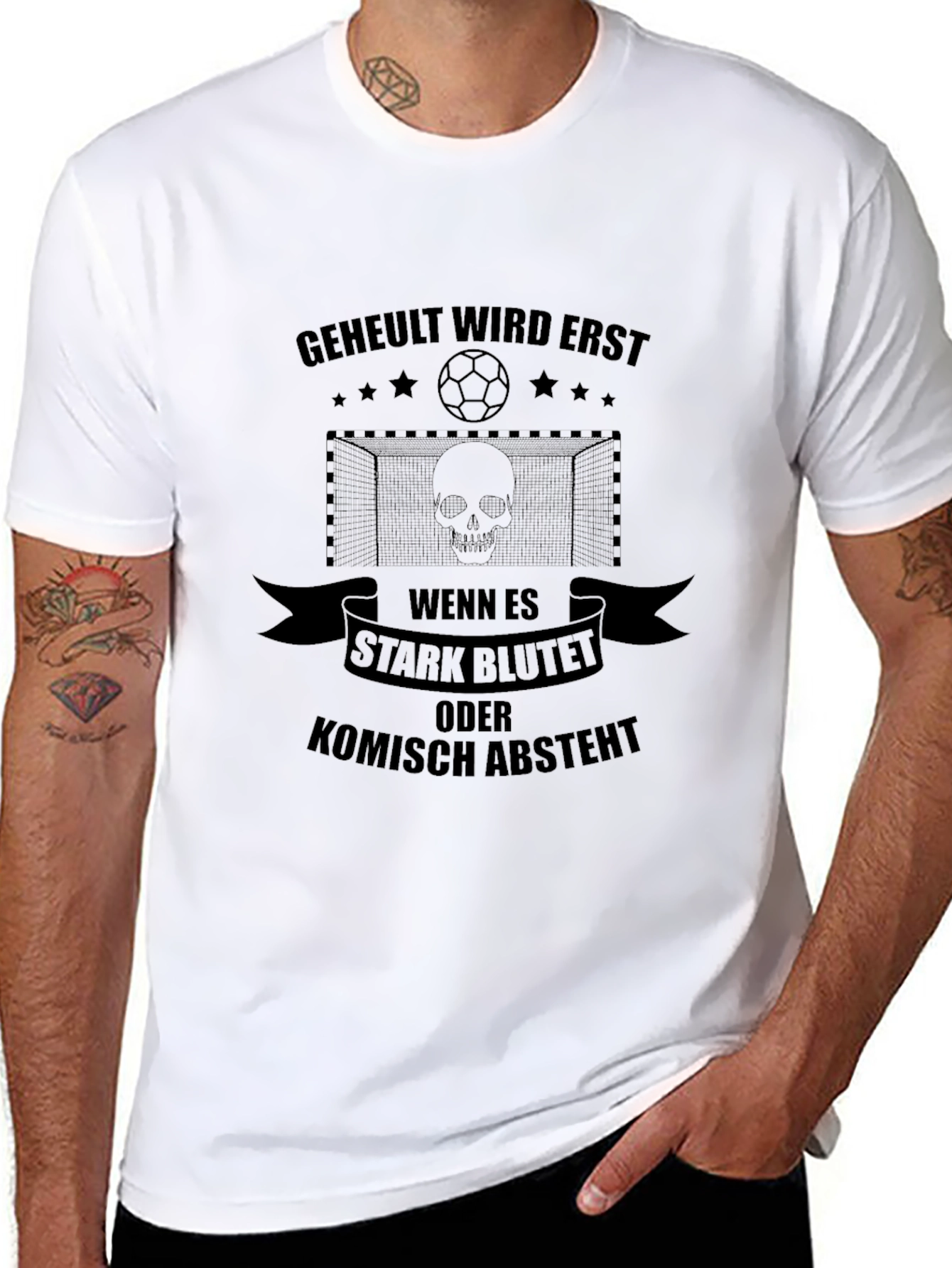 Humorous Black T-Shirt with Graphic Print