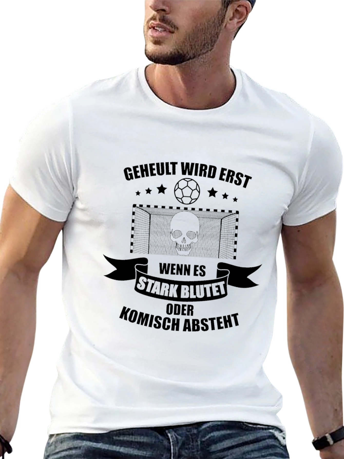 Humorous Black T-Shirt with Graphic Print