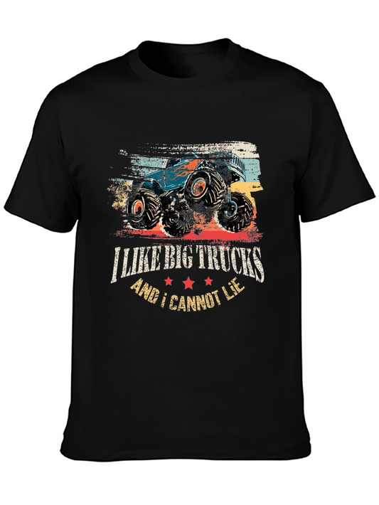 I Like Big Trucks T-Shirt - Mens Black Graphic Tee