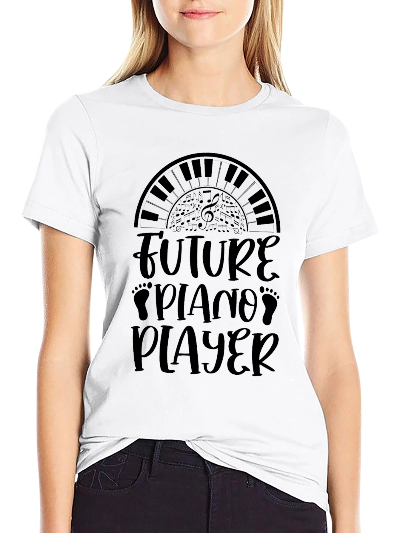 Future Piano Player Graphic Tee - Black