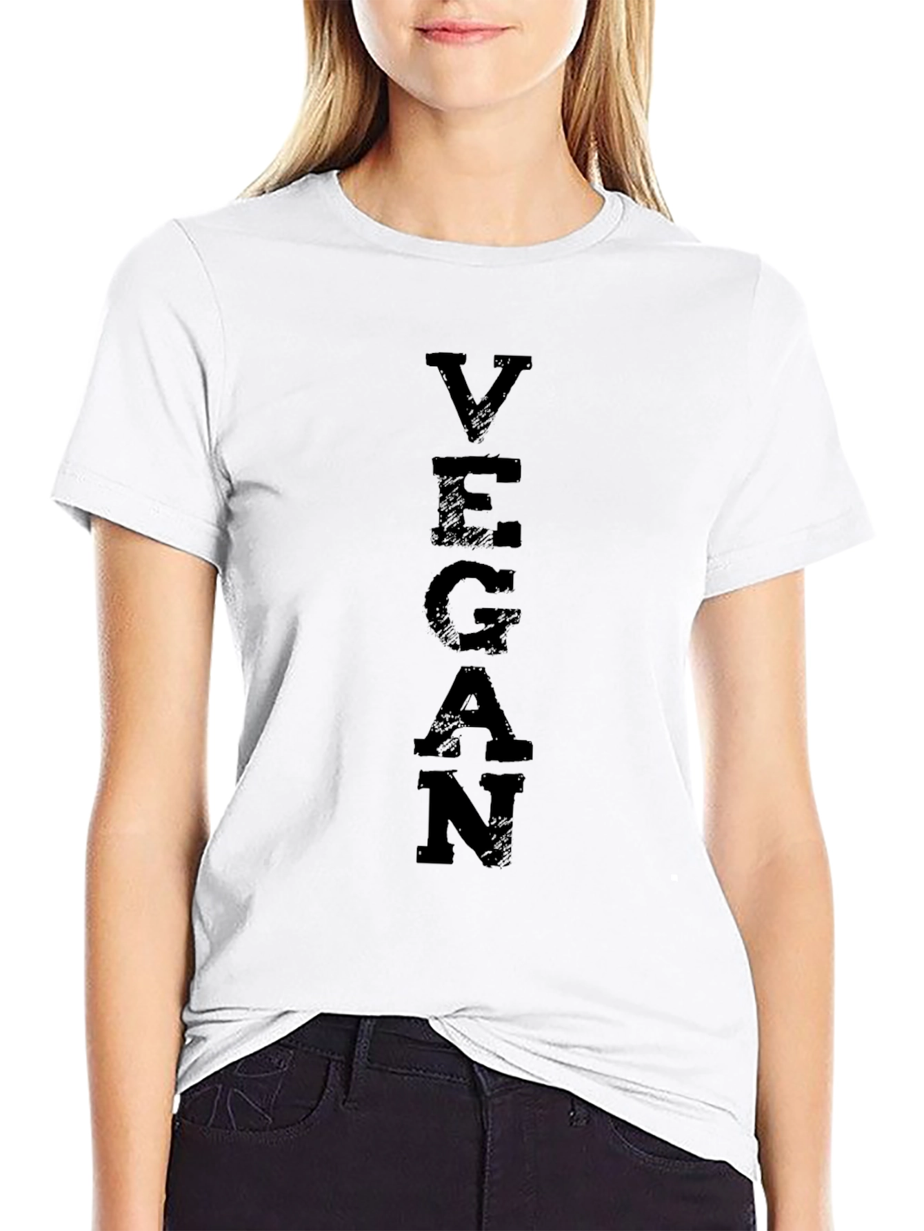 Vegan Graphic Tee - Black Unisex T-Shirt