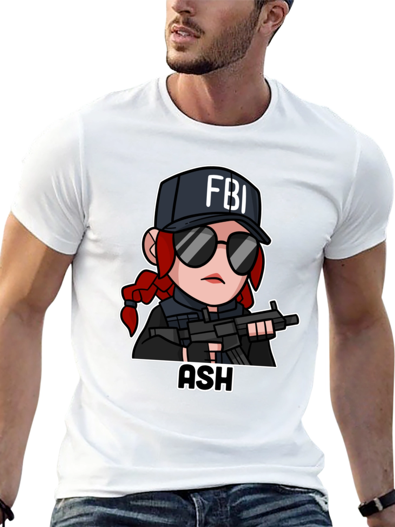 FBI Ash Graphic T-Shirt