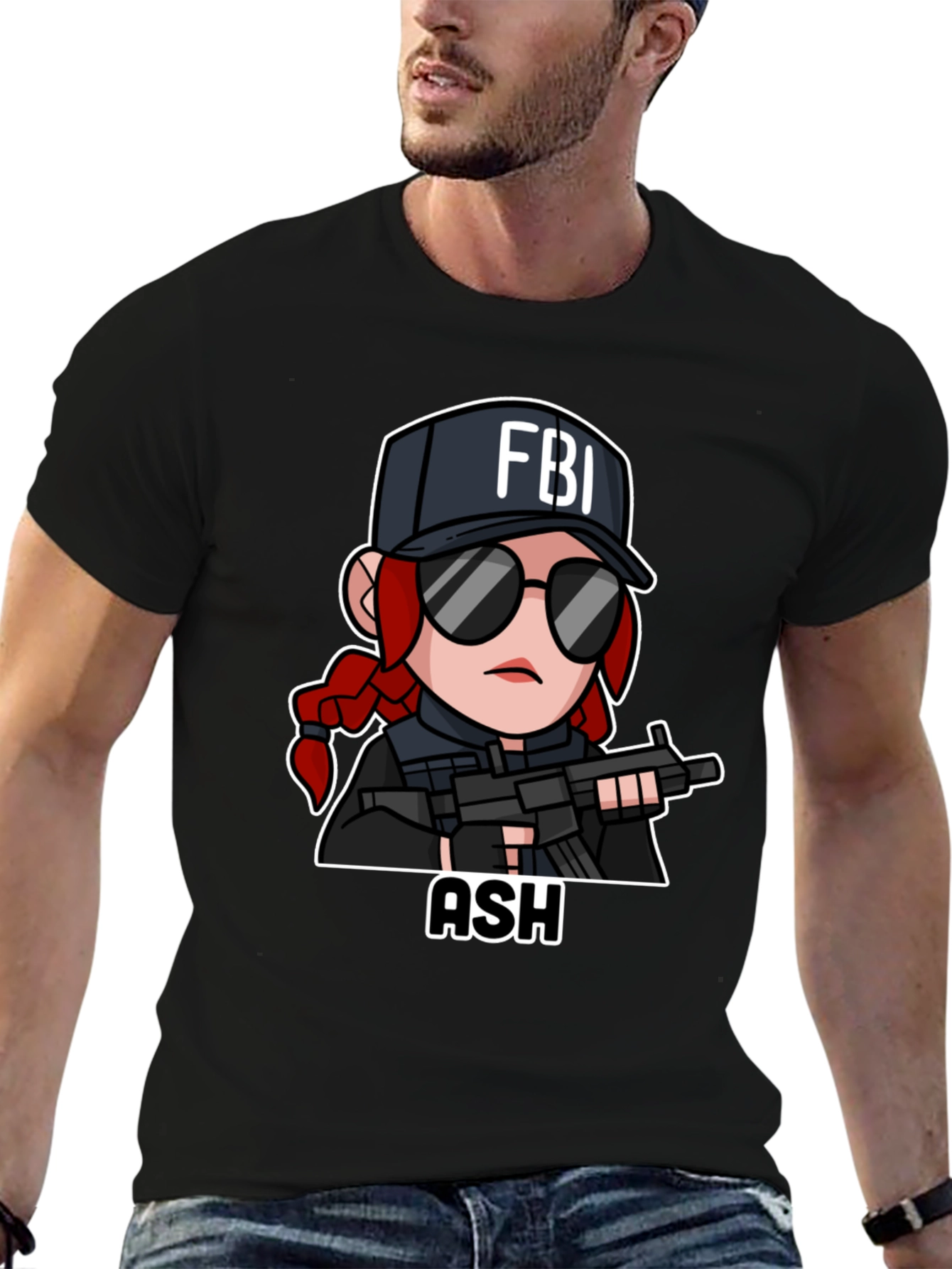 FBI Ash Graphic T-Shirt