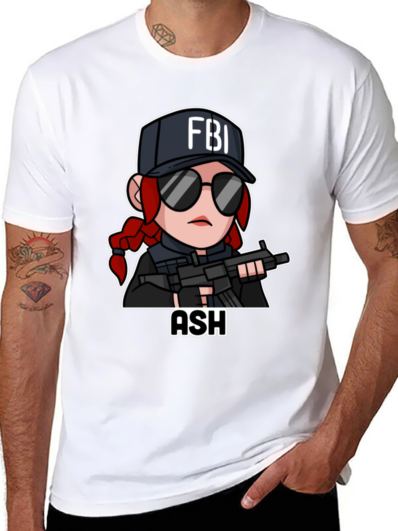 FBI Ash Graphic T-Shirt