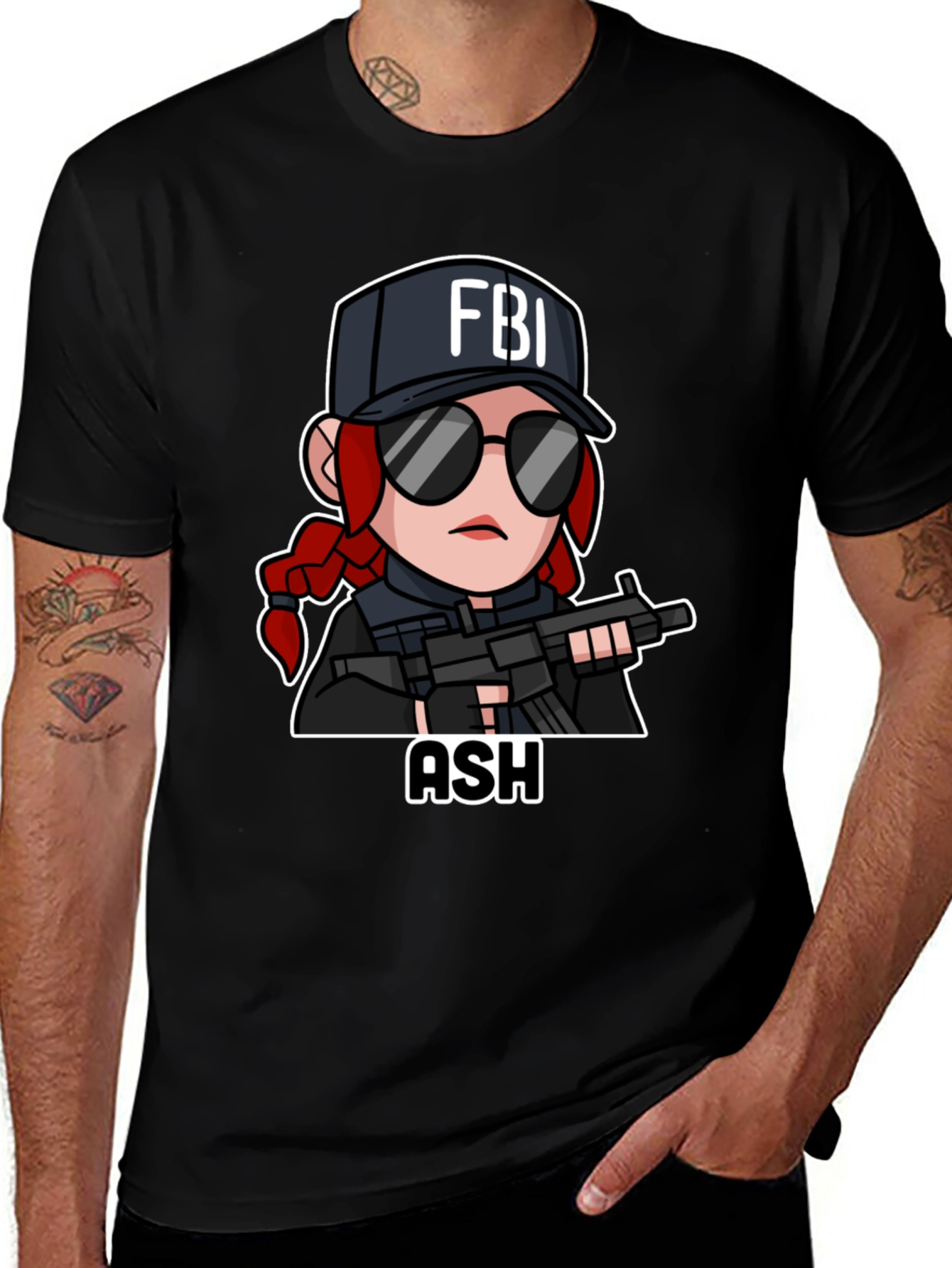 FBI Ash Graphic T-Shirt