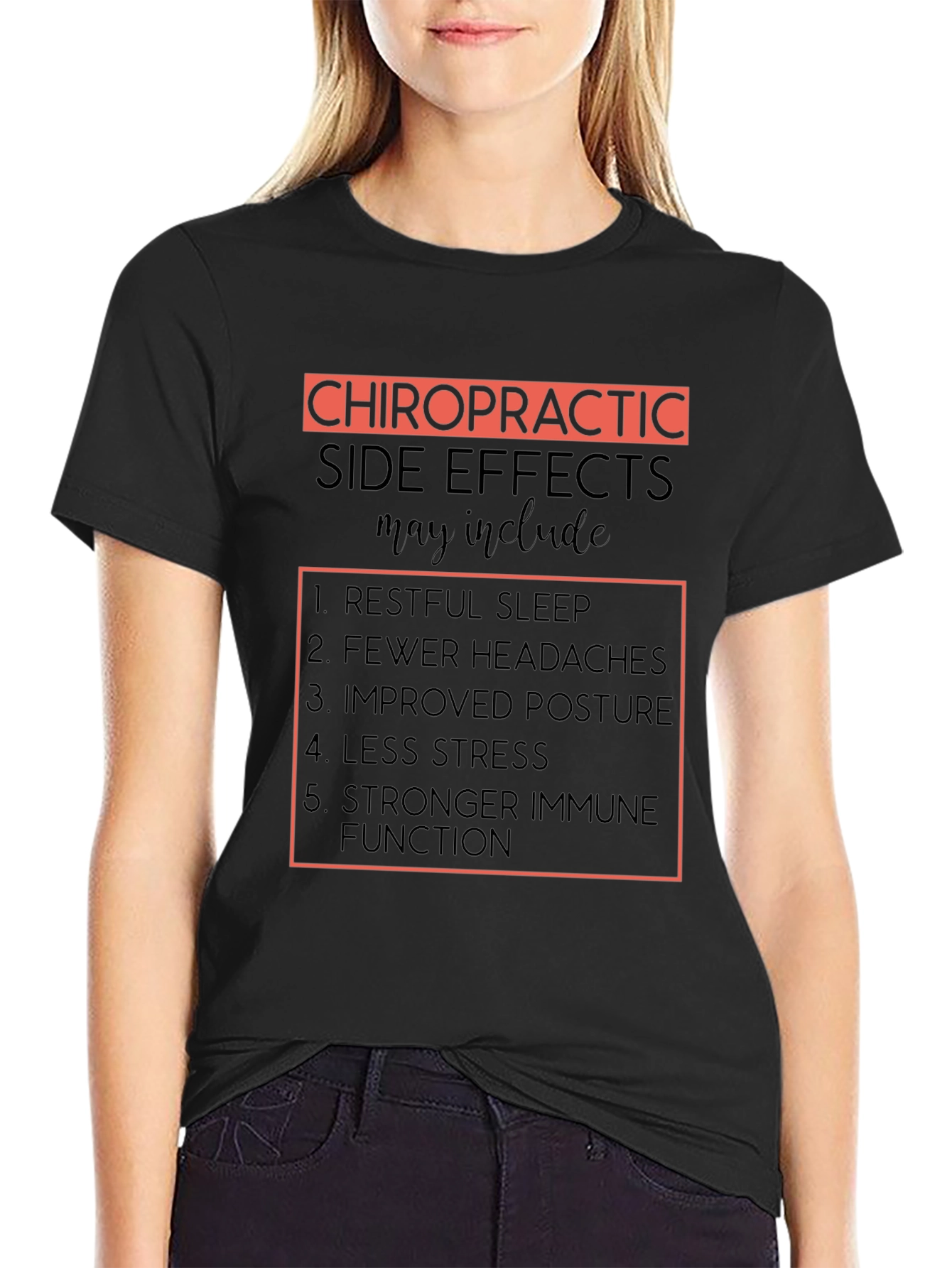 Chiropractic Side Effects T-Shirt - Black