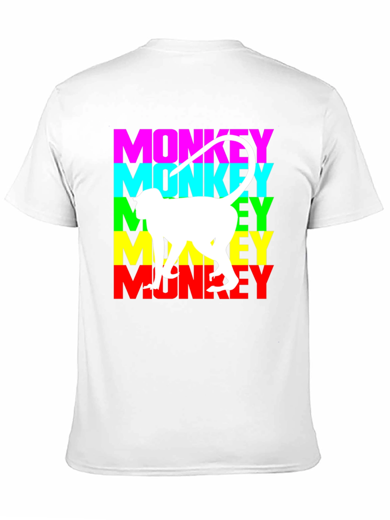 Monkey Graphic Tee - Black Cotton Blend T-Shirt