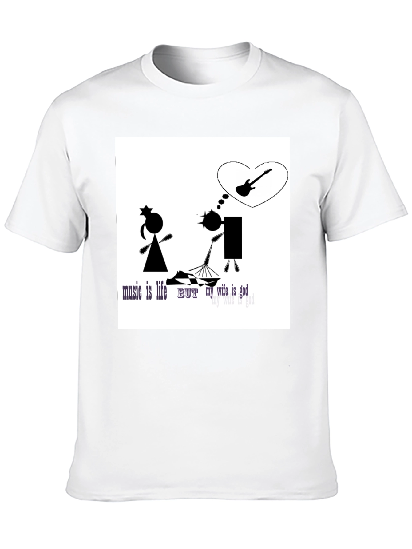 Music Lover Graphic Tee - My Wife is God