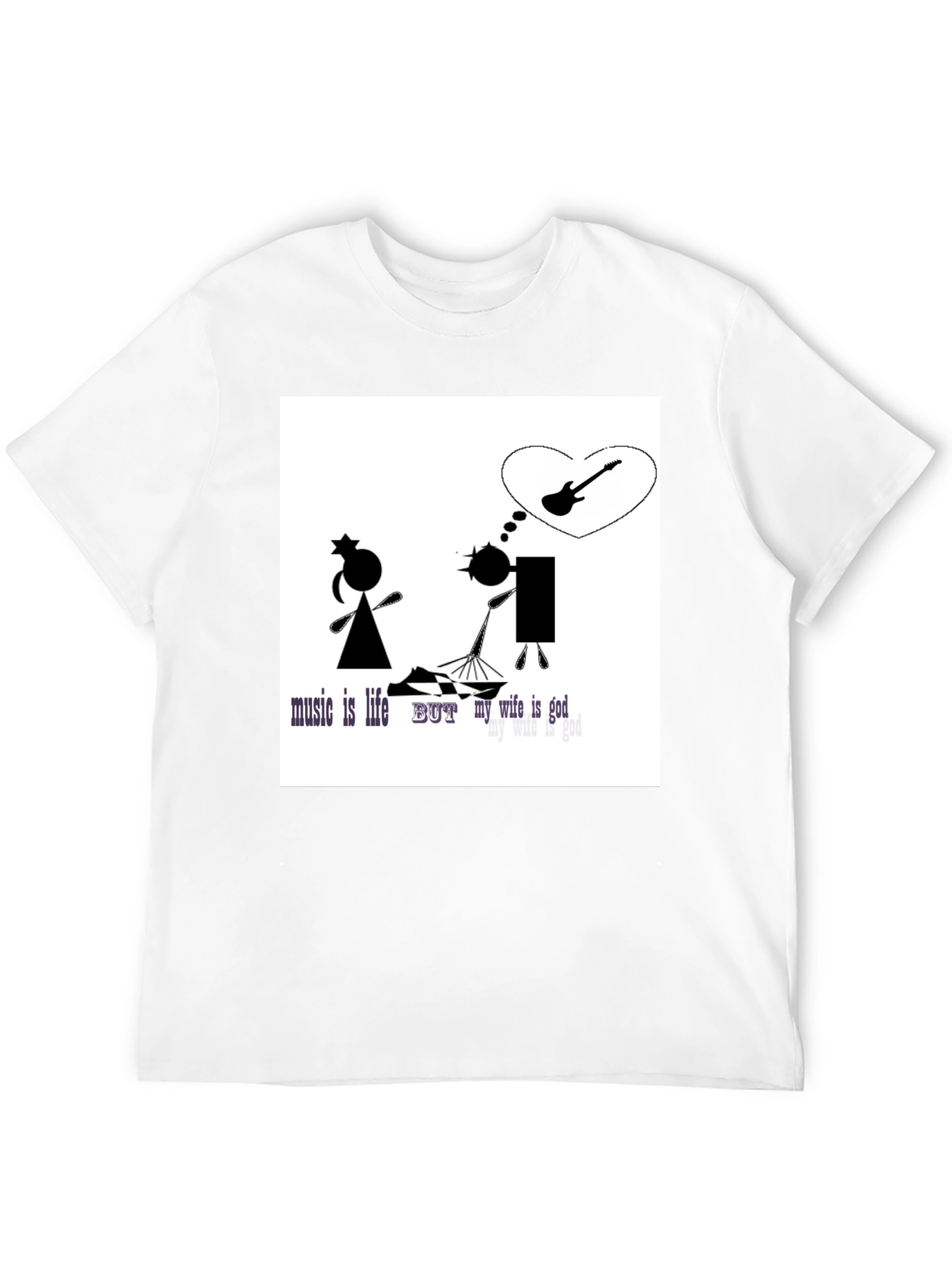 Music Lover Graphic Tee - My Wife is God