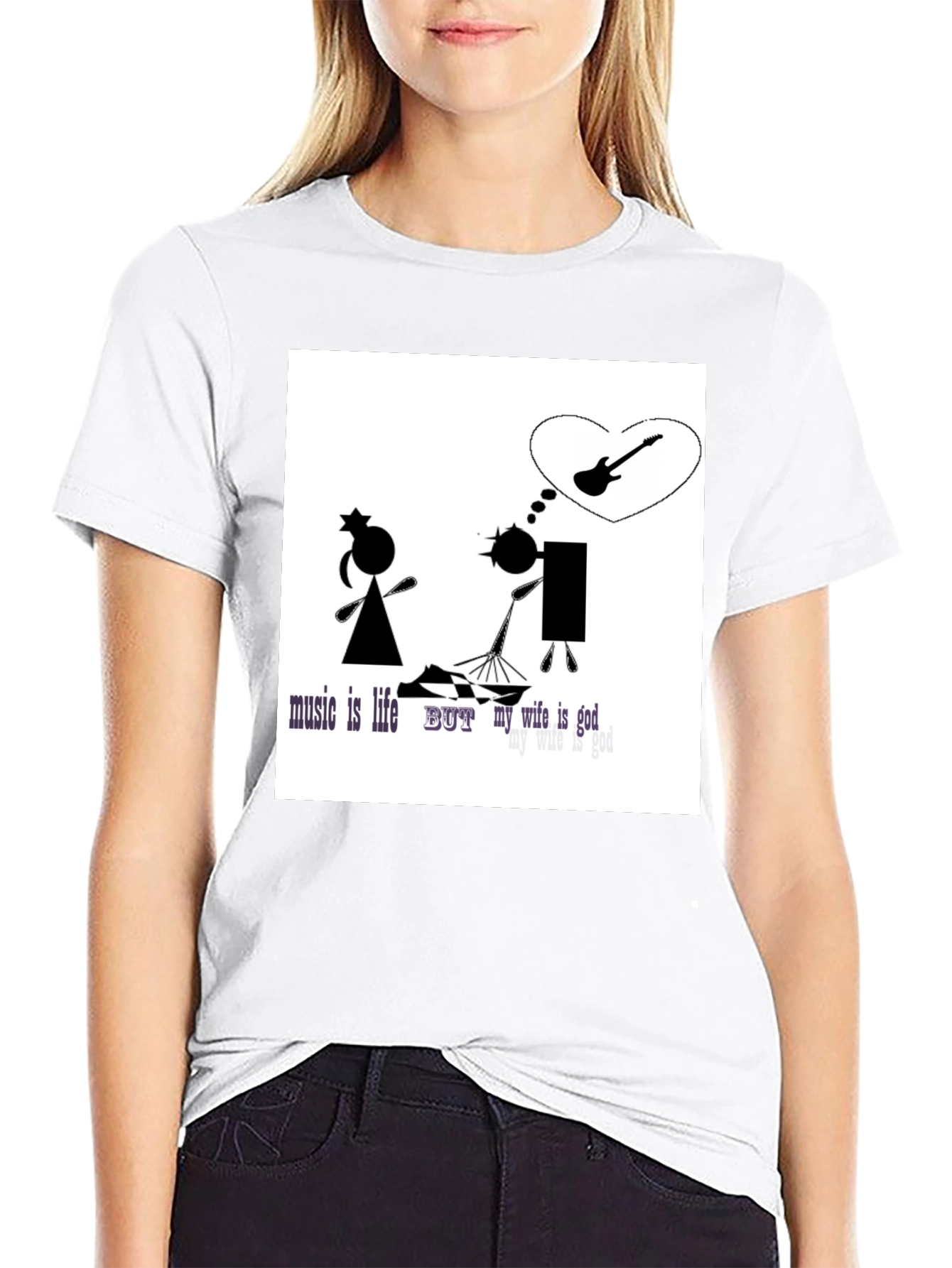 Music Lover Graphic Tee - My Wife is God