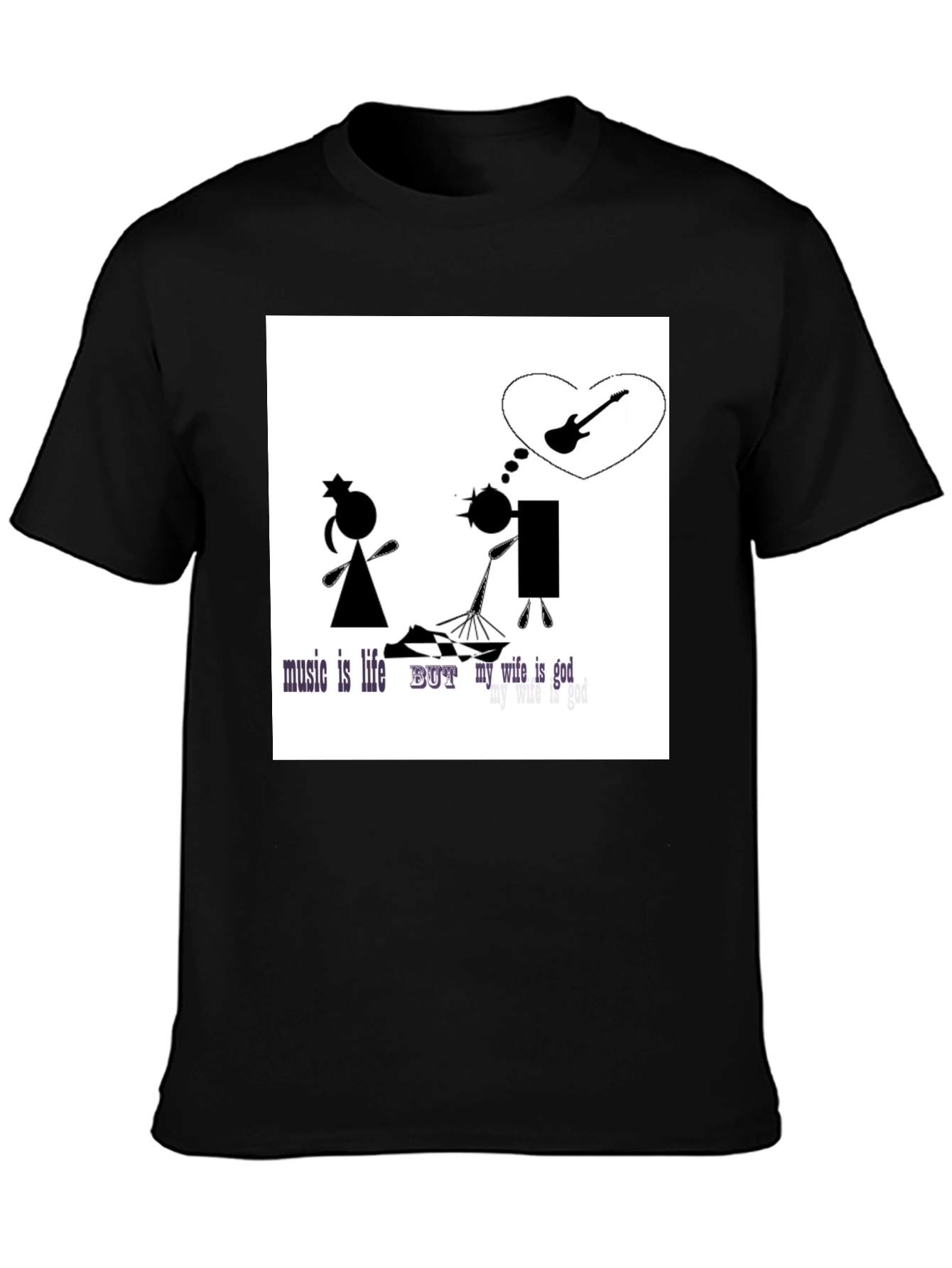 Music Lover Graphic Tee - My Wife is God