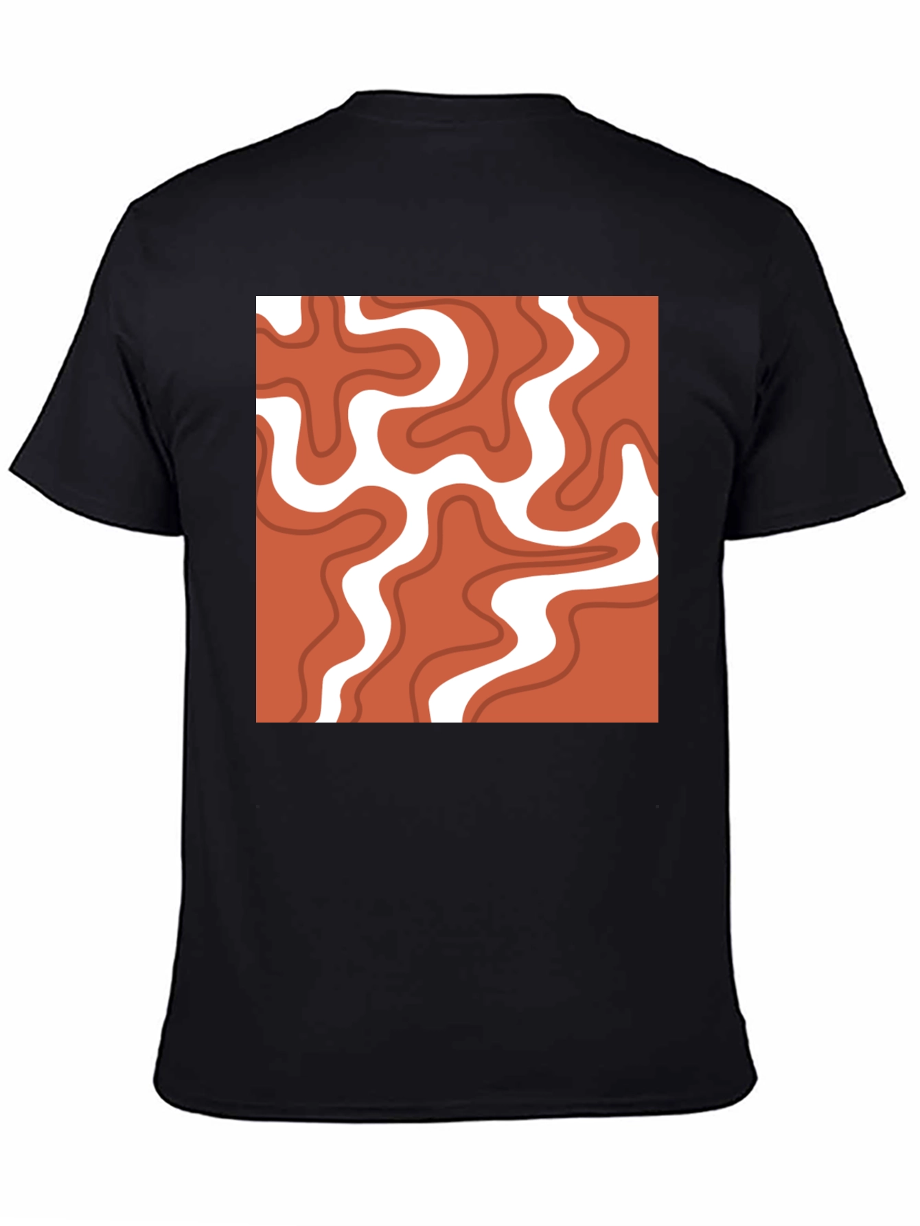 Retro Swirl T-Shirt - Modern Abstract Tee