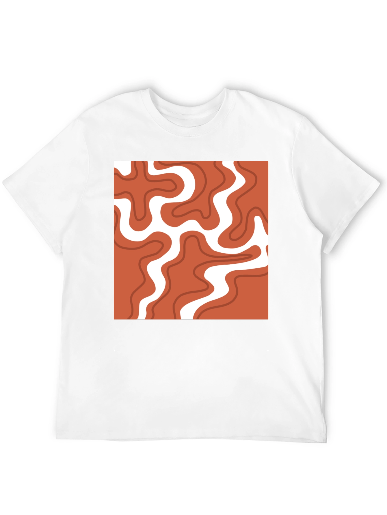 Retro Swirl T-Shirt - Modern Abstract Tee