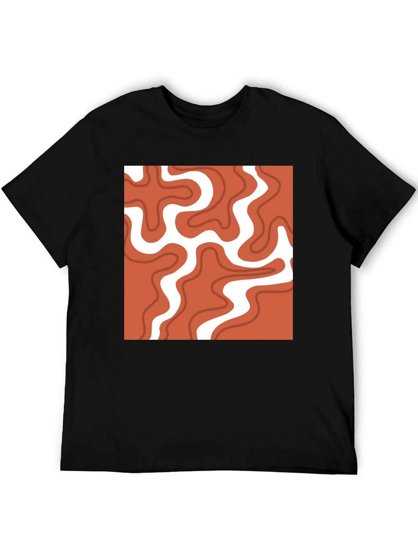 Retro Swirl T-Shirt - Modern Abstract Tee