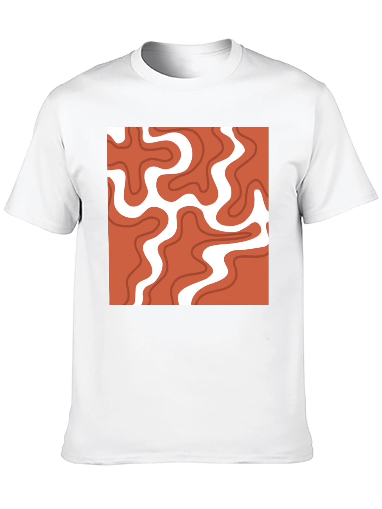 Retro Swirl T-Shirt - Modern Abstract Tee