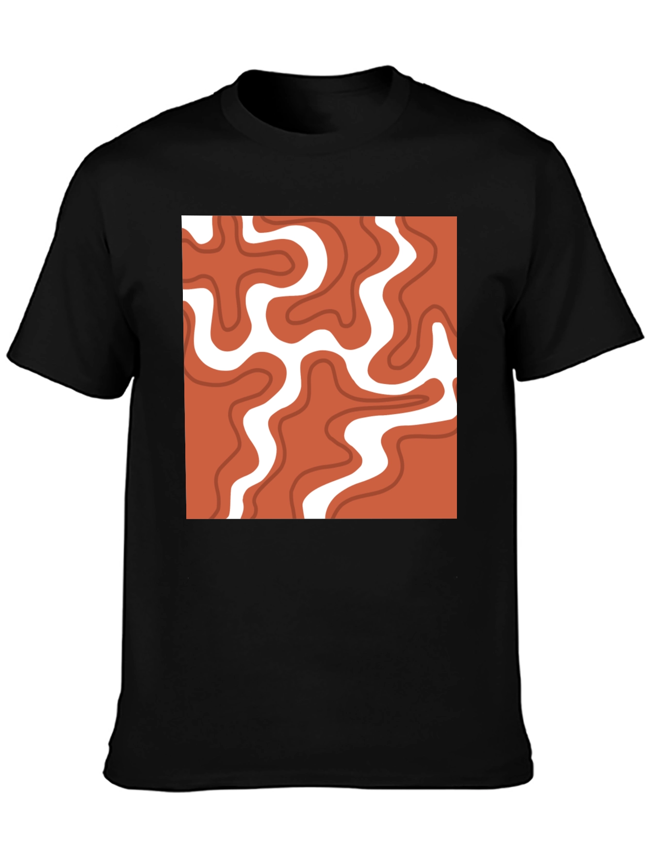 Retro Swirl T-Shirt - Modern Abstract Tee