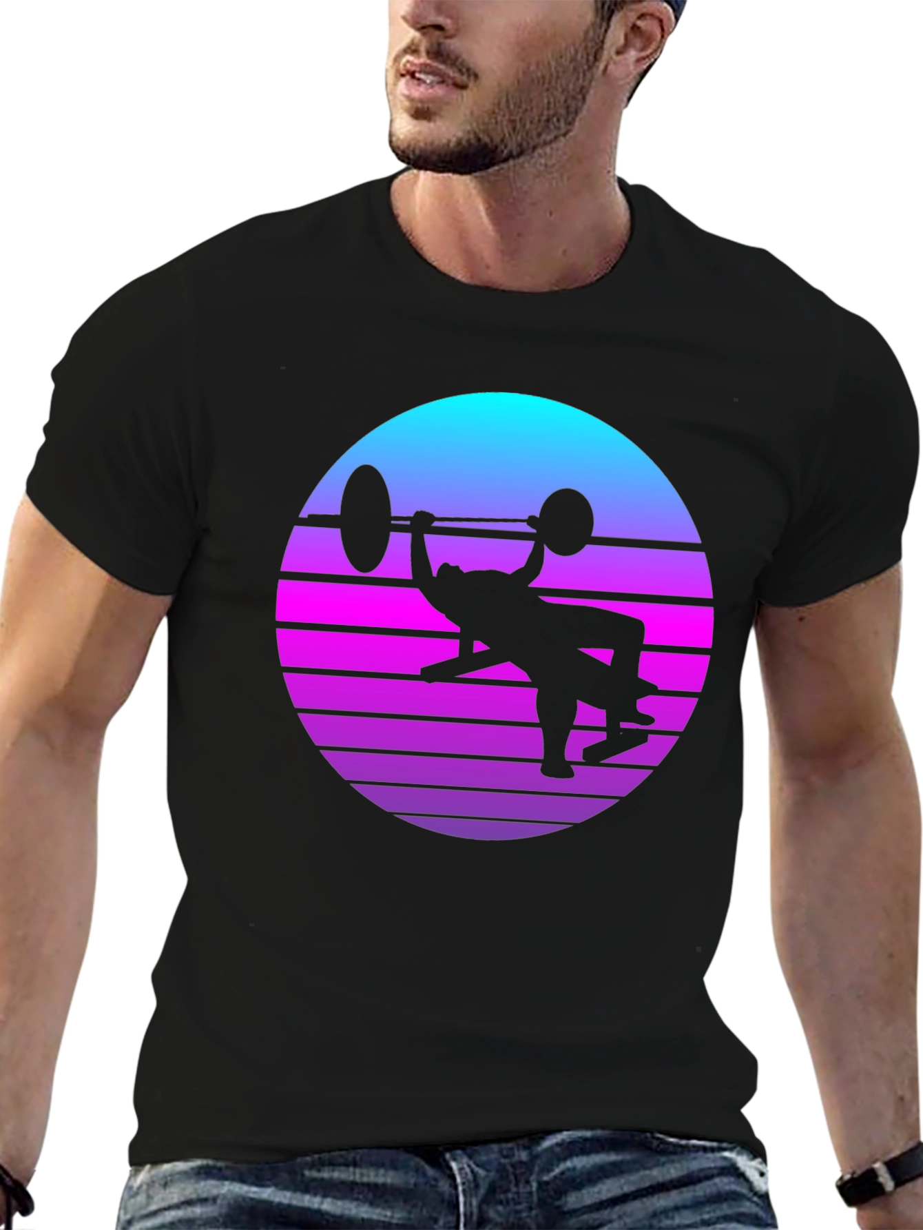 Retro Sunset Workout T-Shirt
