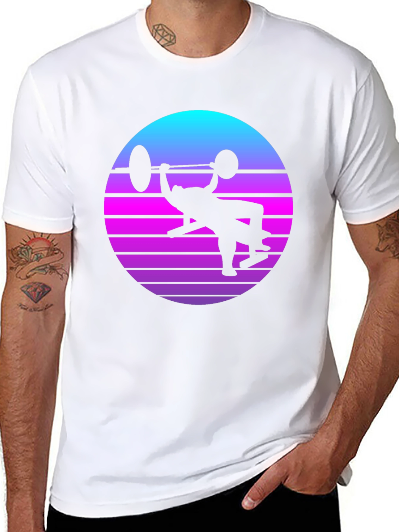 Retro Sunset Workout T-Shirt