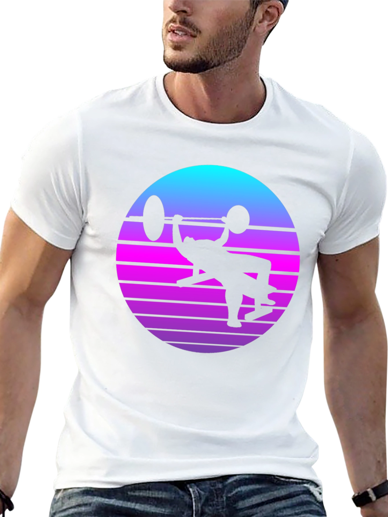 Retro Sunset Workout T-Shirt