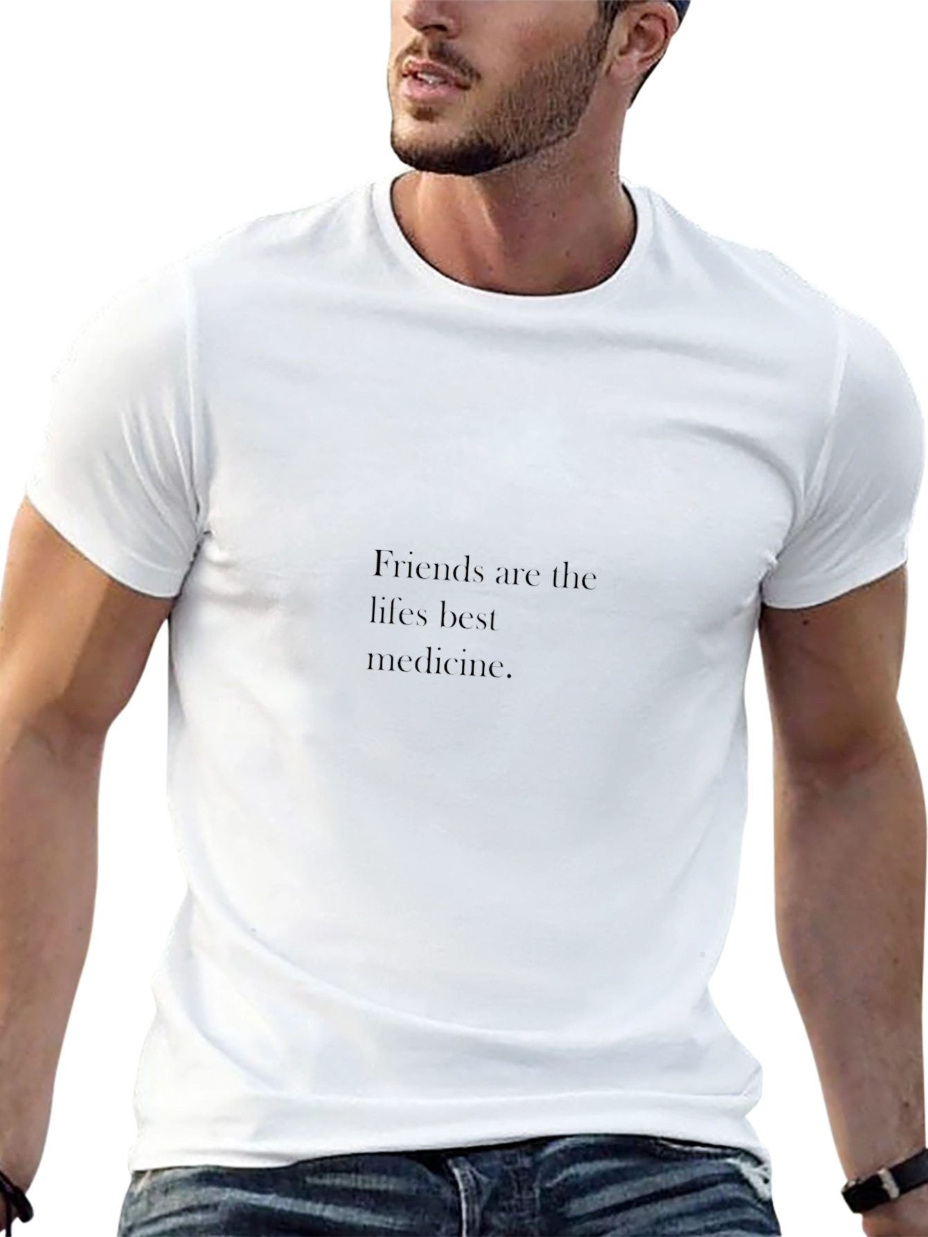 Friends are Lifes Best Medicine Black Tee
