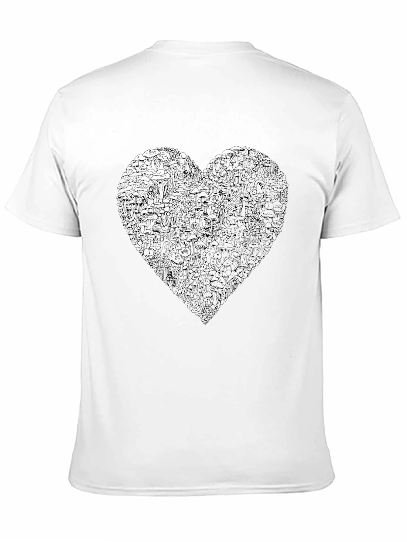 Heart Doodle Black T-Shirt