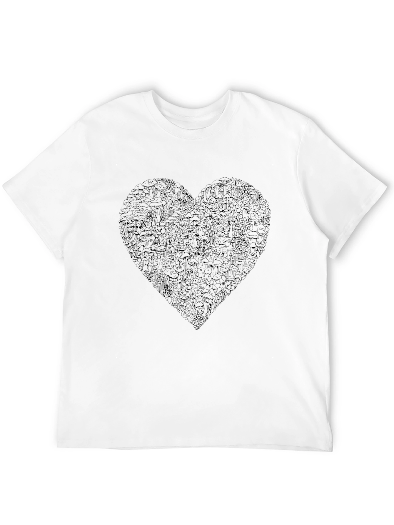 Heart Doodle Black T-Shirt