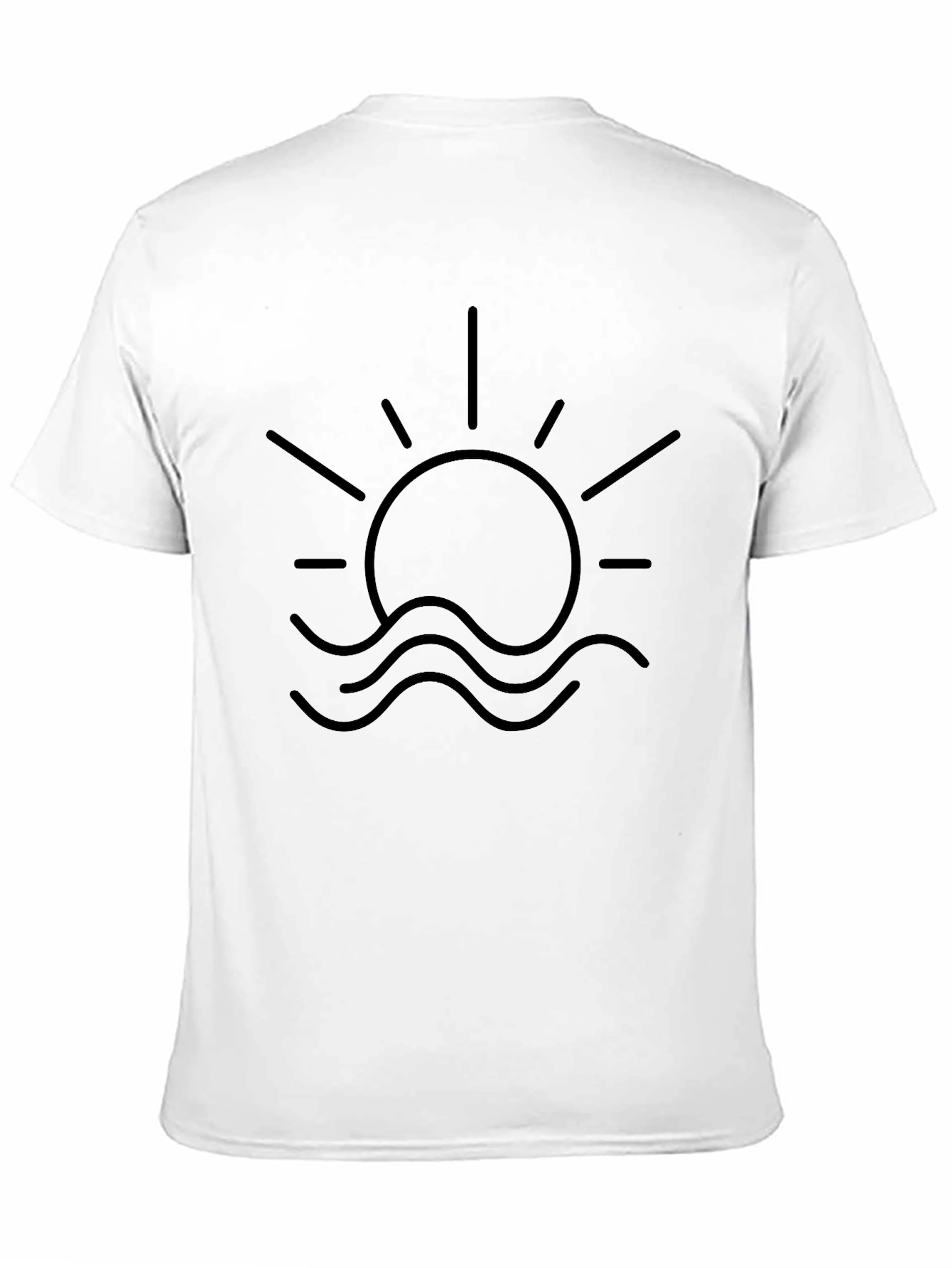 Sun & Waves Graphic Black T-Shirt